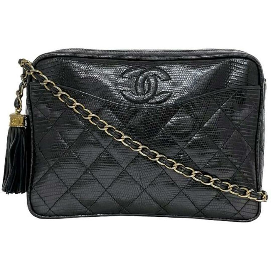 CHANEL - シャネル チェーン ショルダーバッグ ブラック CHANEL - シャネル チェーン ショルダーバッグ ブラック