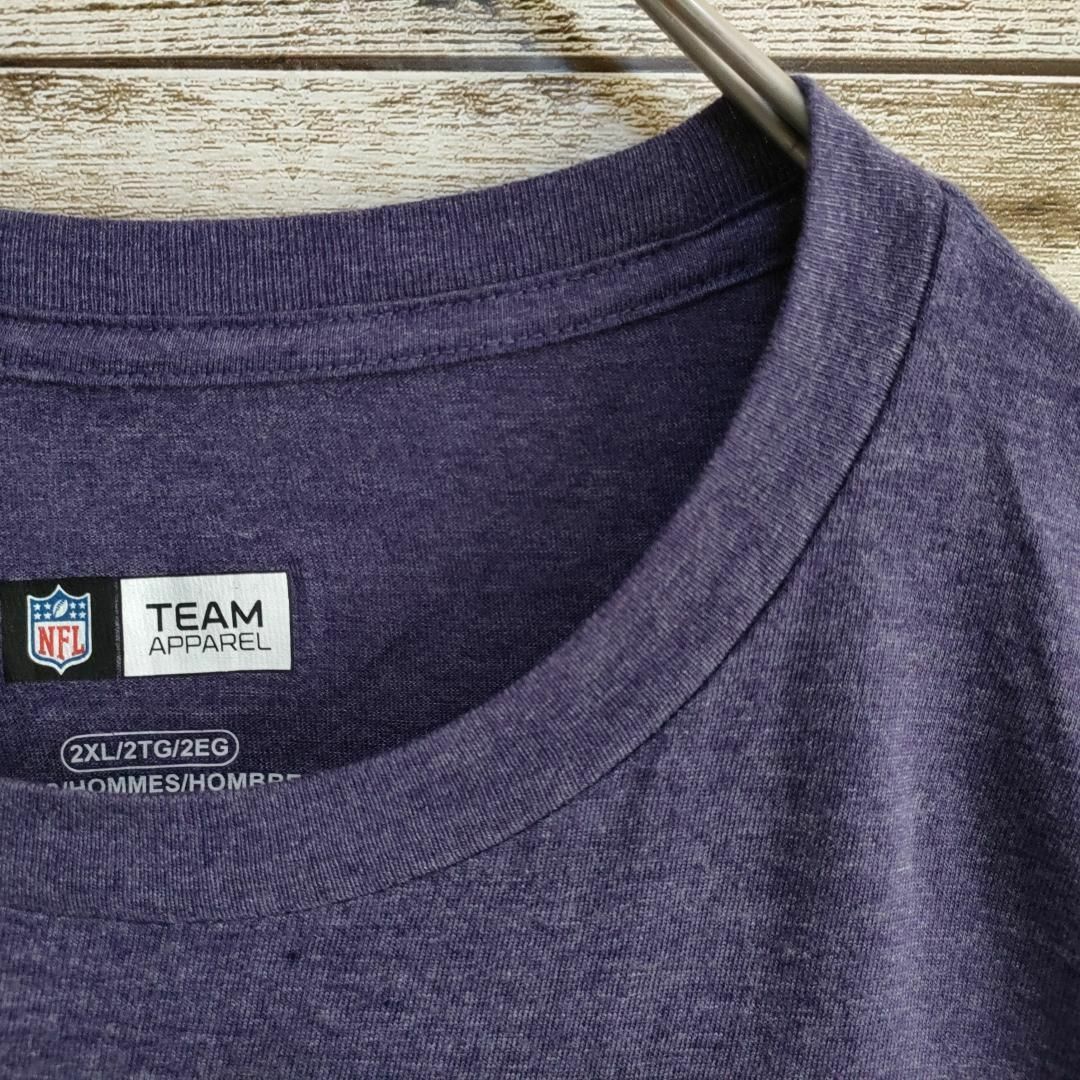 【681】USA古着　NFL公式 ミネソタバイキングス アメフトTシャツ　２ＸＬ メンズのトップス(Tシャツ/カットソー(半袖/袖なし))の商品写真