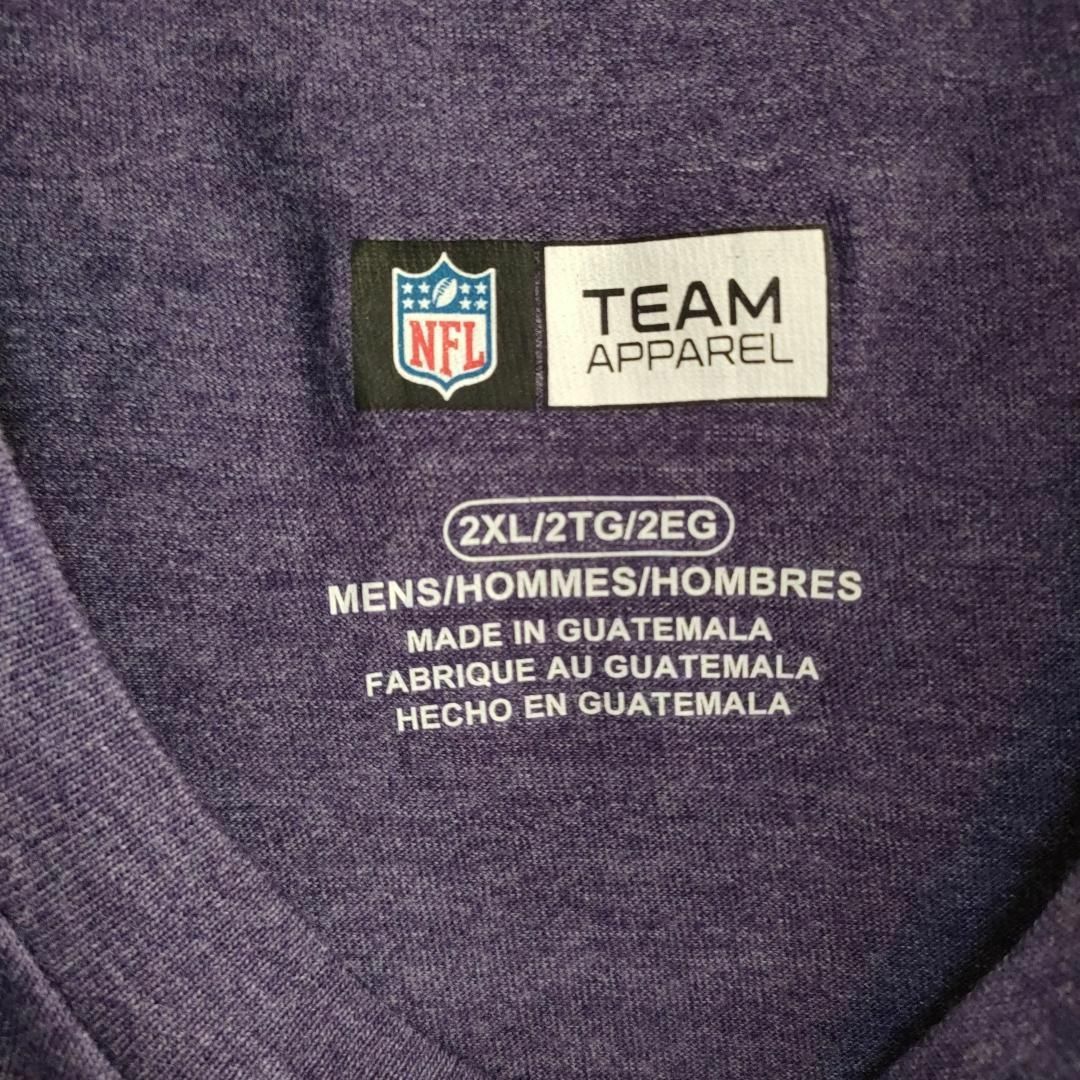 【681】USA古着　NFL公式 ミネソタバイキングス アメフトTシャツ　２ＸＬ メンズのトップス(Tシャツ/カットソー(半袖/袖なし))の商品写真