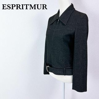 ■ESPRITMUR ジップアップジャケット デニム風 ベルト　9(その他)