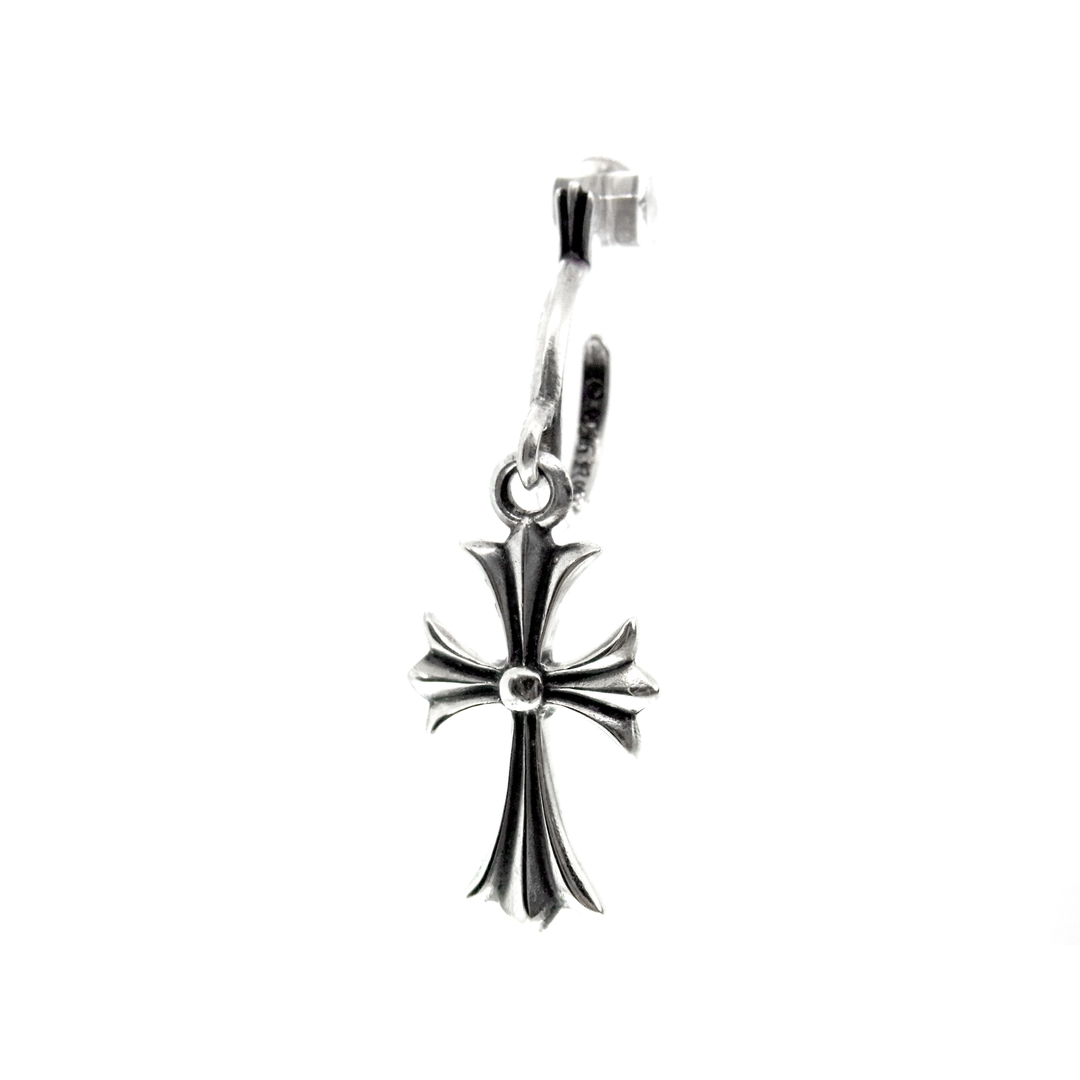 Chrome Hearts(クロムハーツ)のクロムハーツ CHROME HEARTS ■ 【 TINY CH CROSS 】 タイニー CH クロス フープ シルバー ピアス　s2968 メンズのアクセサリー(ピアス(片耳用))の商品写真