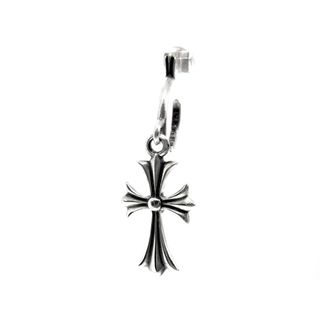 クロムハーツ(Chrome Hearts)のクロムハーツ CHROME HEARTS ■ 【 TINY CH CROSS 】 タイニー CH クロス フープ シルバー ピアス　s2968(ピアス(片耳用))