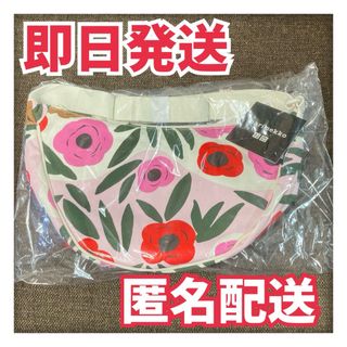 マリメッコ(marimekko)のユニクロ　ラウンドミニショルダーバッグ　レッド 柄　マリメッココラボ(ショルダーバッグ)