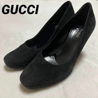 グッチ(Gucci)の【送料無料】GUCCI グッチ　パンプス　レディース　ブラック　23cm 美品(ローファー/革靴)