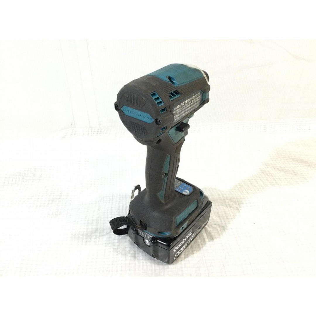 Makita(マキタ)の☆比較的綺麗☆makita マキタ 18V 充電式インパクトドライバー TD171DRGX 青 バッテリー2個(18V6.0Ah) 充電器 ケース付 コードレス 90481 自動車/バイクのバイク(工具)の商品写真