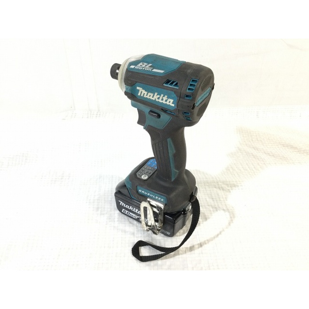 Makita(マキタ)の☆比較的綺麗☆makita マキタ 18V 充電式インパクトドライバー TD171DRGX 青 バッテリー2個(18V6.0Ah) 充電器 ケース付 コードレス 90481 自動車/バイクのバイク(工具)の商品写真