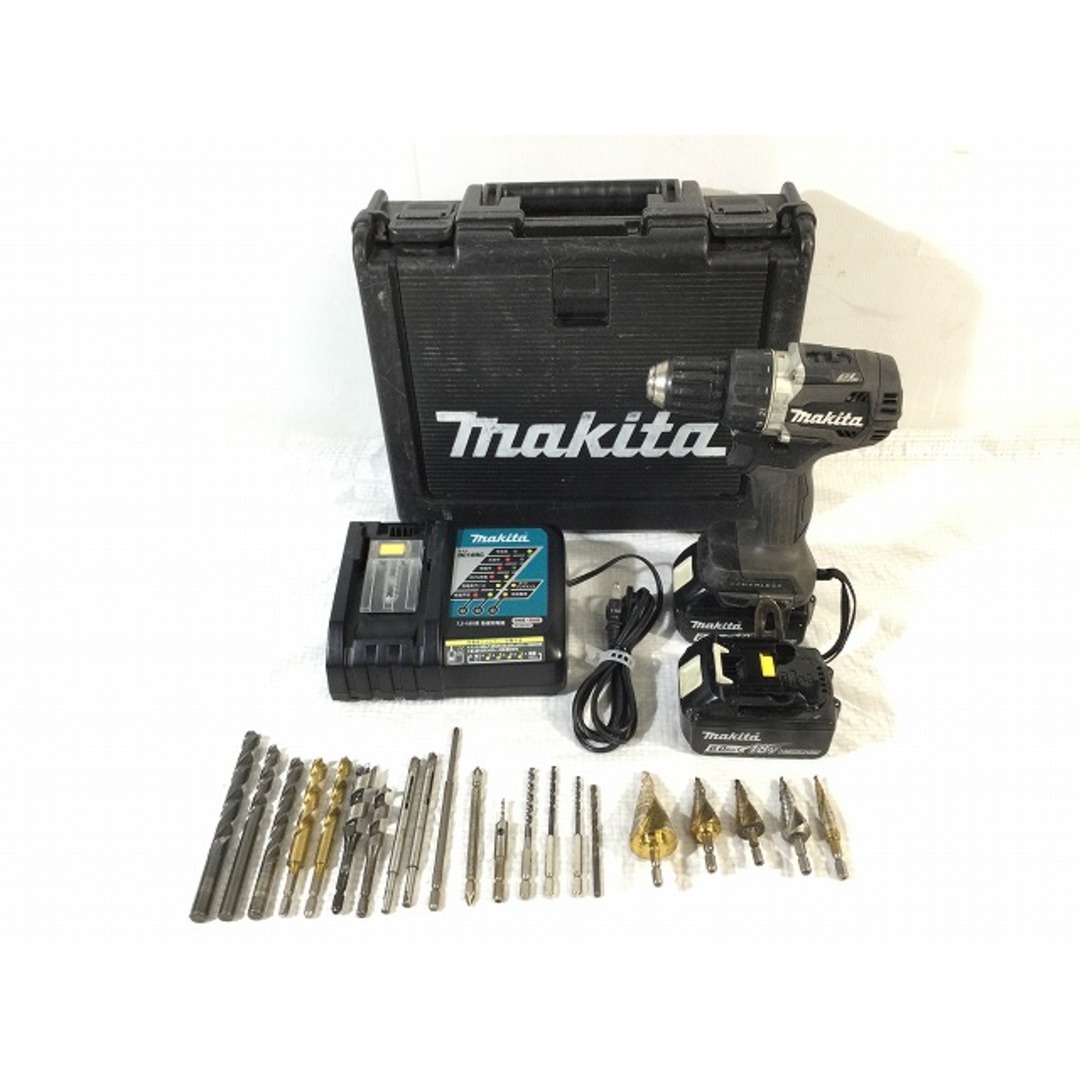 Makita(マキタ)の☆中古品☆makita マキタ 18V 充電式ドライバドリル DF484DRGXB バッテリ2個(18V6.0Ah) 充電器 ケース コードレス ドリルドライバー 90488 自動車/バイクのバイク(工具)の商品写真