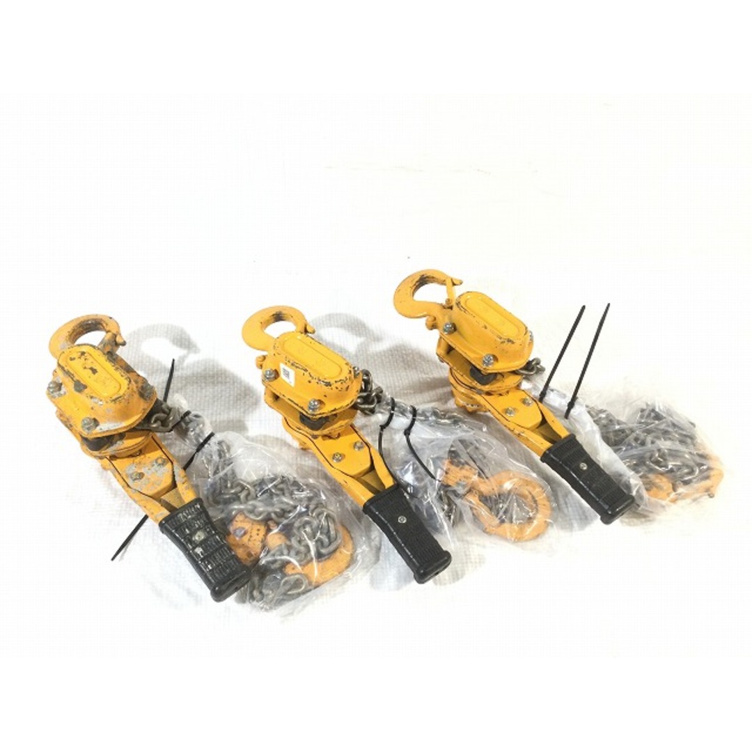 【公式】 3台セット☆KITO ☆中古品 キトー LB016 L5型 レバーブロック 工具（単品）