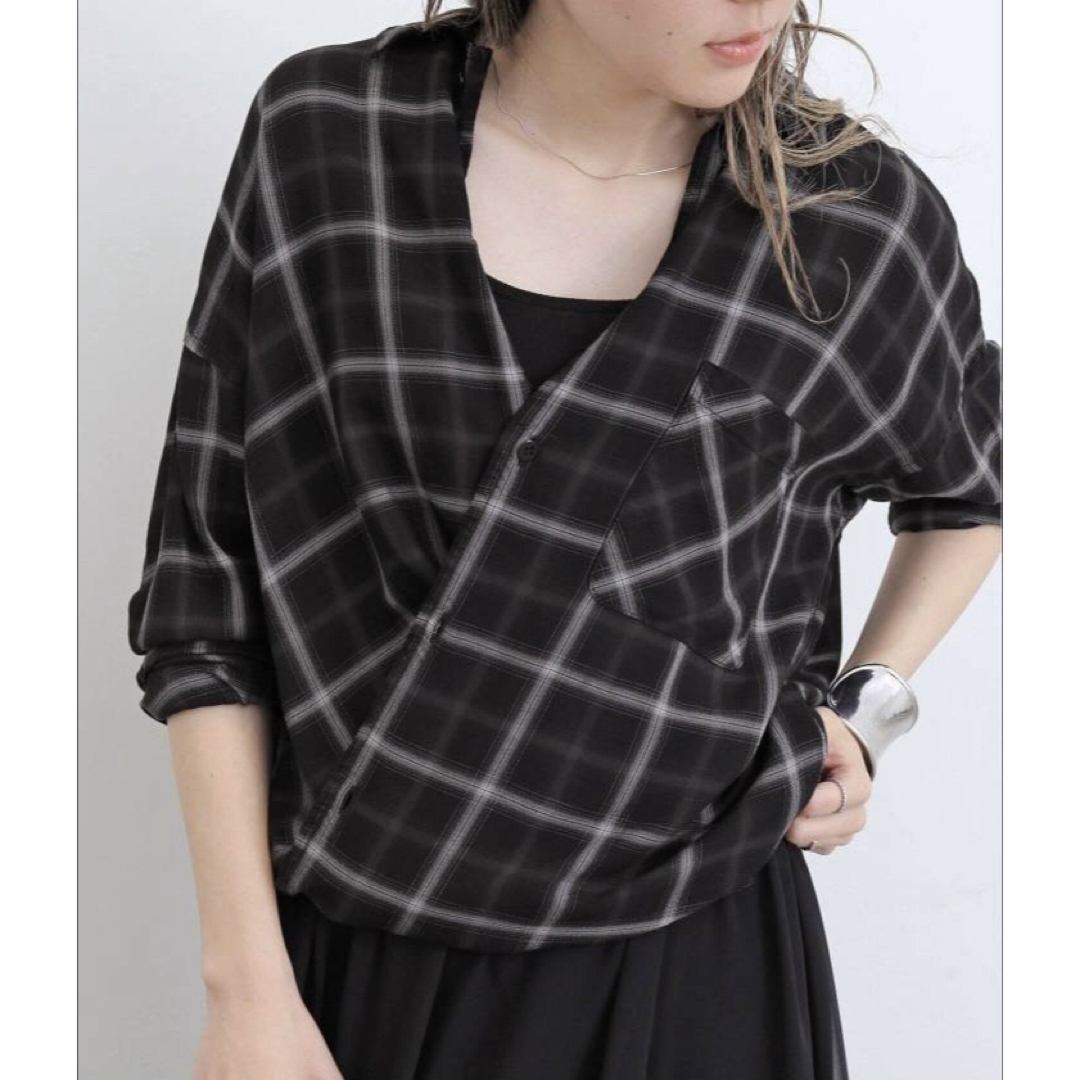 L'Appartement DEUXIEME CLASSE(アパルトモンドゥーズィエムクラス)の13日まで【REMI RELIEFレミレリーフ】CHECK 2WAY SHIRT レディースのトップス(シャツ/ブラウス(長袖/七分))の商品写真