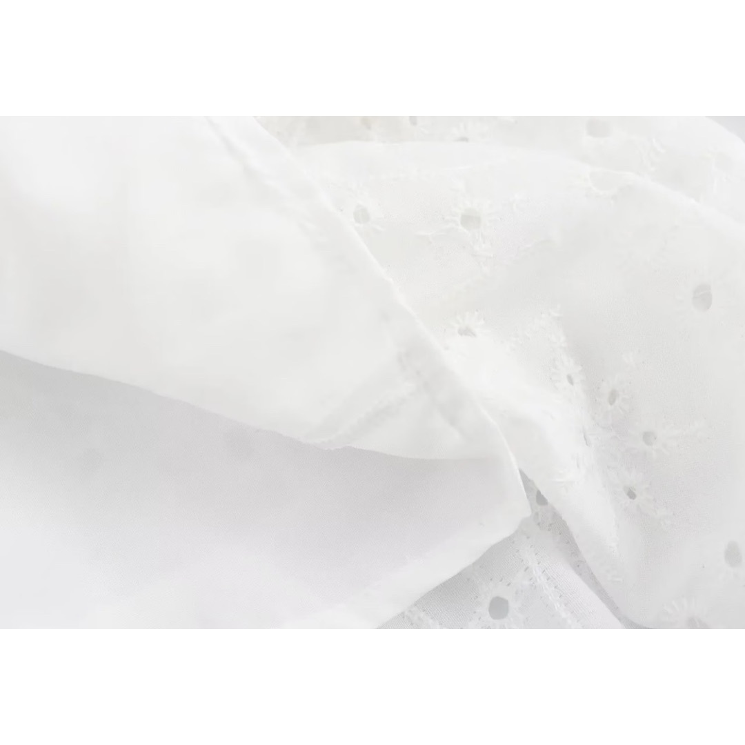 🥗5月新作🍒14330◆white エンブロイダリー 刺繍 ワンピース レディースのワンピース(ひざ丈ワンピース)の商品写真