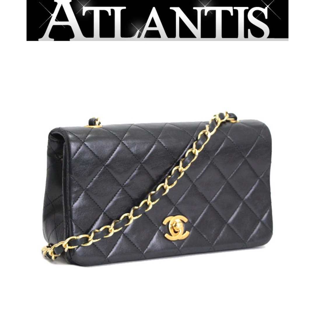 CHANEL(シャネル)のシャネル CHANEL ミニマトラッセ フルフラップ チェーンショルダーバッグ ラム 黒 G金具 【65178】 レディースのバッグ(ショルダーバッグ)の商品写真