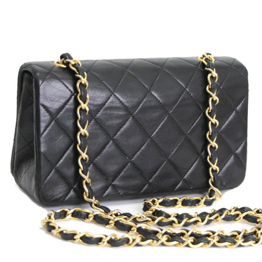 CHANEL(シャネル)のシャネル CHANEL ミニマトラッセ フルフラップ チェーンショルダーバッグ ラム 黒 G金具 【65178】 レディースのバッグ(ショルダーバッグ)の商品写真