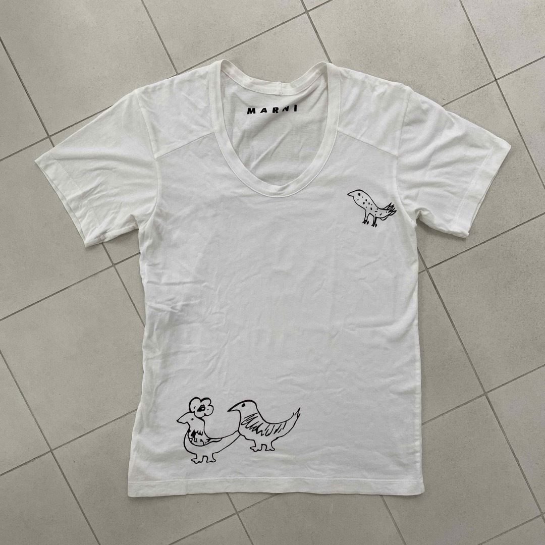 Marni(マルニ)のマルニ　marni 鳥プリントTシャツ　36 レディースのトップス(Tシャツ(半袖/袖なし))の商品写真