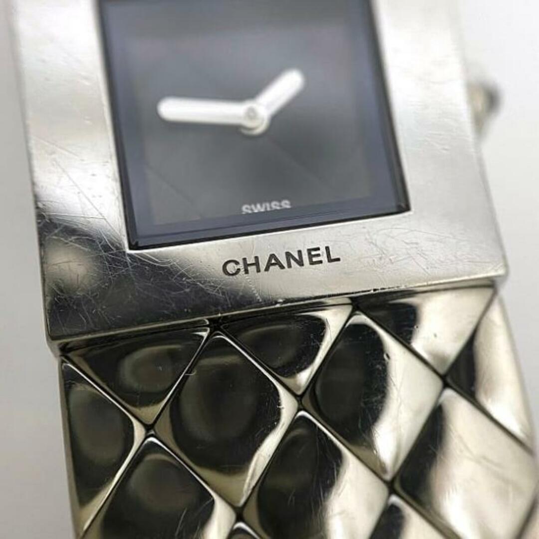 CHANEL - シャネル 腕時計 マトラッセ ブラック シルバー H0009 CHANEL - シャネル 腕時計 マトラッセ ブラック シルバー H0009