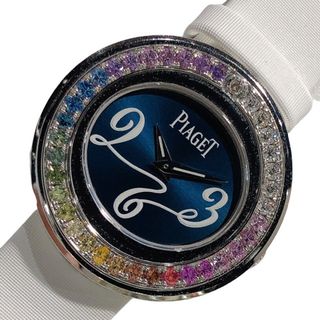 　ピアジェ PIAGET ポセション P10402 ネイビー K18WGｘダイヤモンド レディース 腕時計