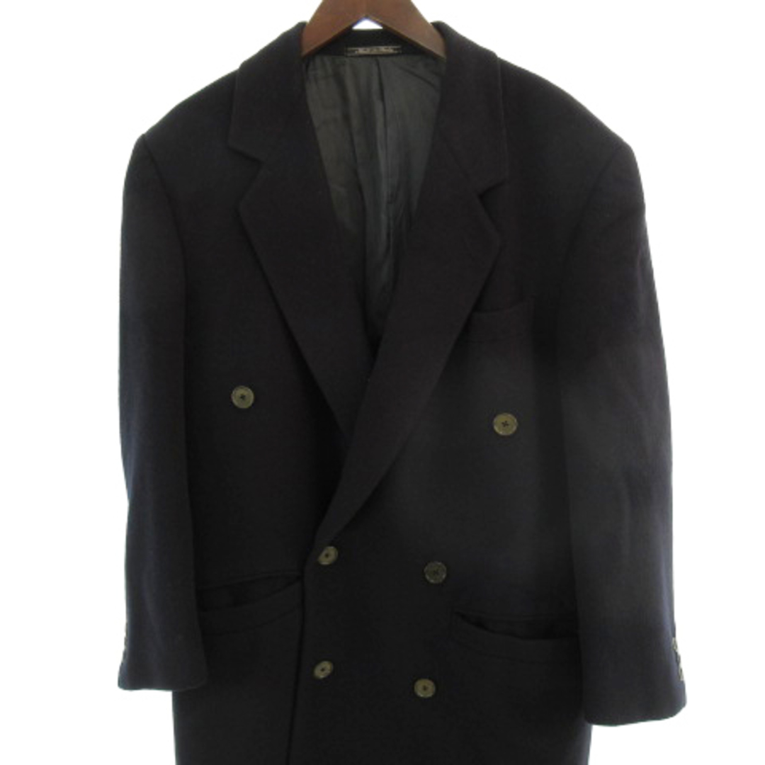 Gianni Versace(ジャンニヴェルサーチ)のGIANNI VERSACE チェスターコート ロング ダブル 黒 44 メンズのジャケット/アウター(その他)の商品写真