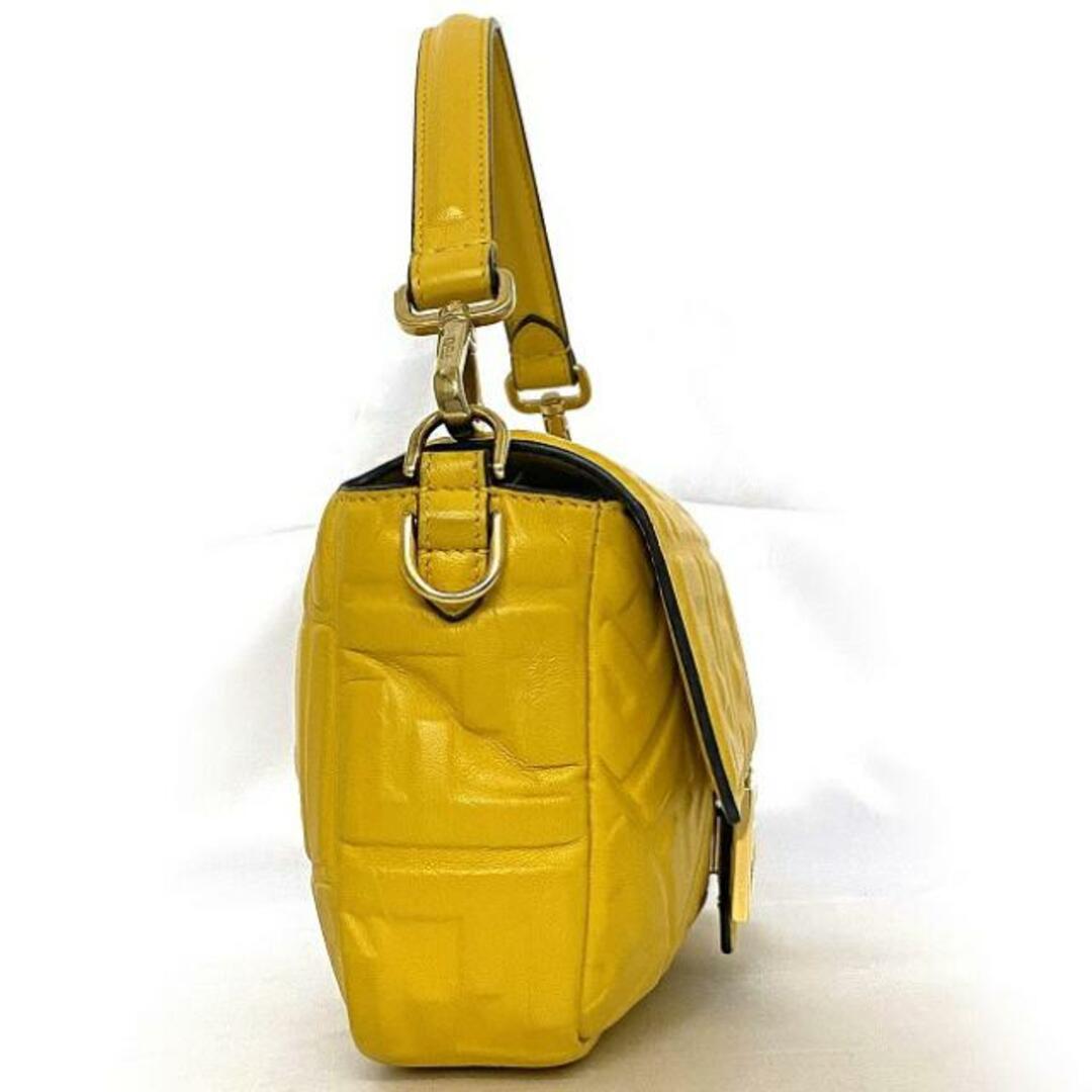 FENDI - フェンディ 2way マンマ バケット バッグ イエロー FENDI - フェンディ 2way マンマ バケット バッグ イエロー