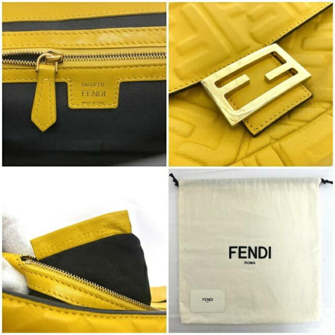 FENDI - フェンディ 2way マンマ バケット バッグ イエロー FENDI - フェンディ 2way マンマ バケット バッグ イエロー