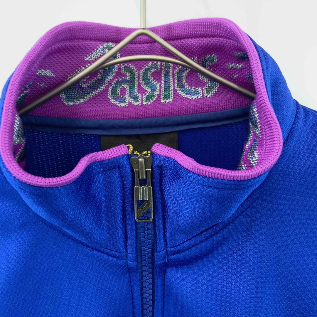 asics(アシックス)のasics アシックス レディース ジャージ　シップアップ　ロゴワッペン　青 レディースのジャケット/アウター(ブルゾン)の商品写真