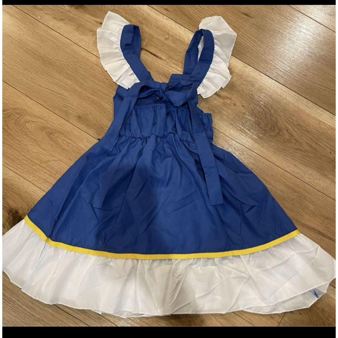 ドナルド　エプロン風ワンピース キッズ/ベビー/マタニティのキッズ服女の子用(90cm~)(ワンピース)の商品写真