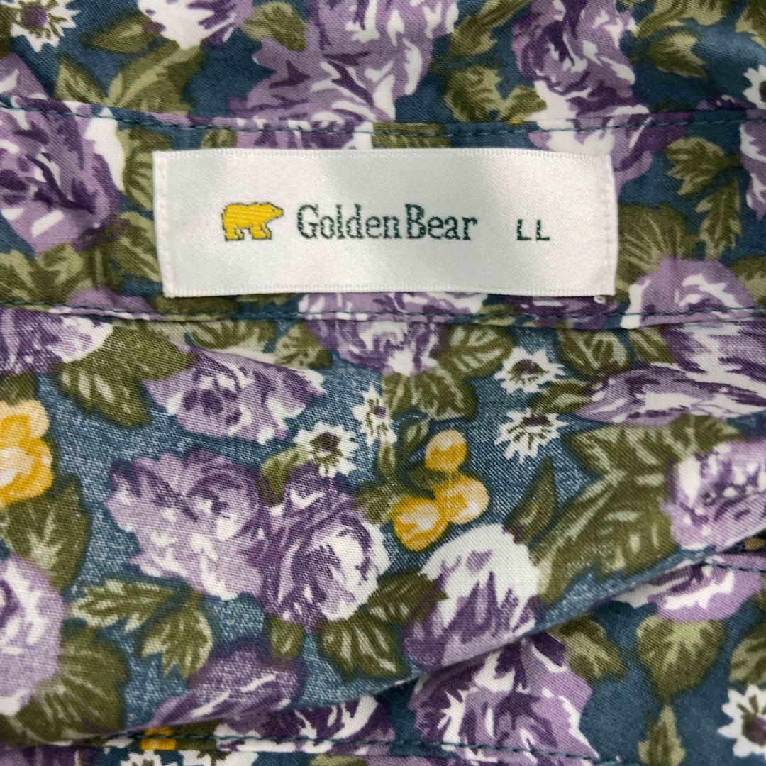 Golden Bear(ゴールデンベア)のGOLDEN BEAR ゴールデンベアー レディース 長袖ブラウス ロール襟 ジッパー フラワープリント 綿 レディースのトップス(シャツ/ブラウス(長袖/七分))の商品写真