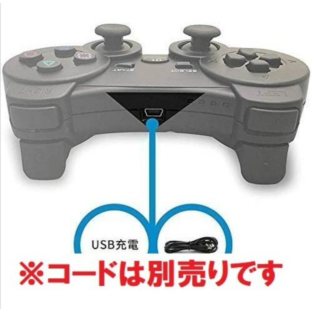 プレステ3 互換ワイヤレスコントローラー　プレイステーション3　新品　緑 エンタメ/ホビーのゲームソフト/ゲーム機本体(家庭用ゲーム機本体)の商品写真