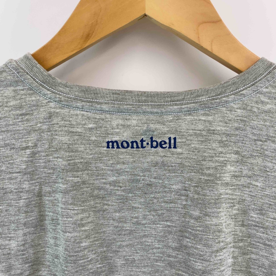 mont bell(モンベル)のmont-bell モンベル レディース Tシャツ 半袖 グレー UV90％カット wickron プリントTシャツ レディースのトップス(カットソー(半袖/袖なし))の商品写真