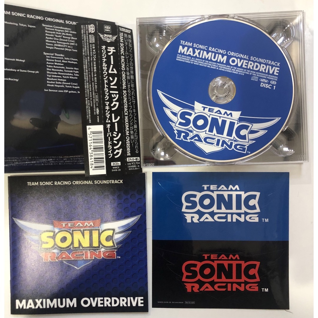 チームソニックレーシング オリジナルサウンドトラック　シール付き エンタメ/ホビーのCD(ゲーム音楽)の商品写真