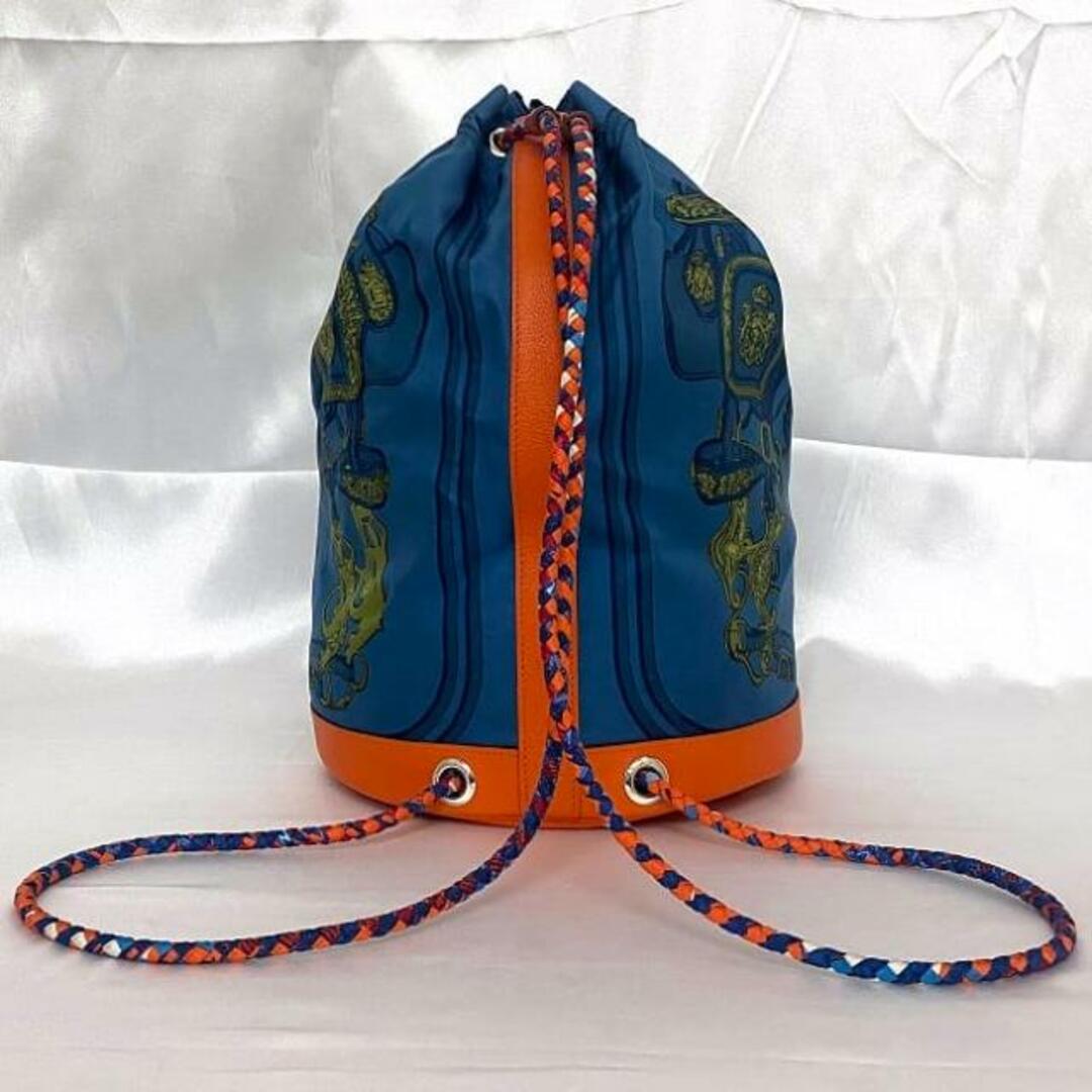 HERMES - エルメス 巾着 バッグ ソワクール 22 ブルー BRIDES de HERMES - エルメス 巾着 バッグ ソワクール 22 ブルー BRIDES de