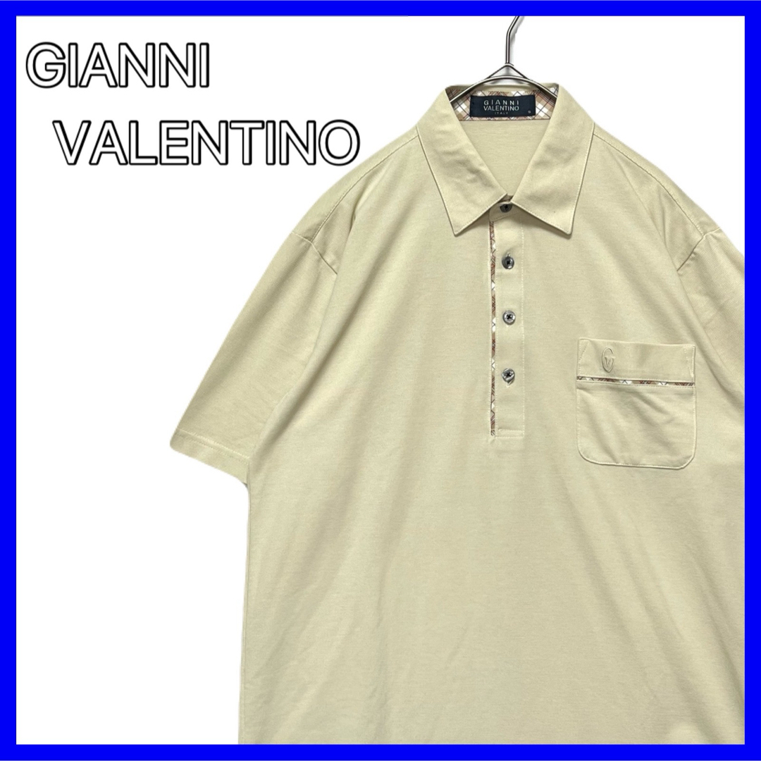 GIANNI VALENTINO(ジャンニバレンチノ)の【美品!!】 GIANNI VALENTINO 半袖 ポロシャツ 刺繍 イタリー メンズのトップス(ポロシャツ)の商品写真