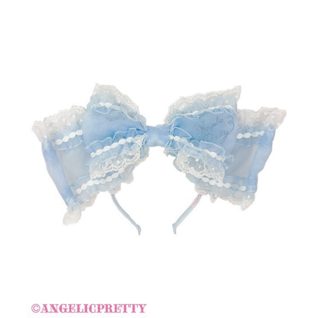 Angelic Pretty(アンジェリックプリティー)のangelic pretty フリルシースルーカチューシャ レディースのヘアアクセサリー(カチューシャ)の商品写真