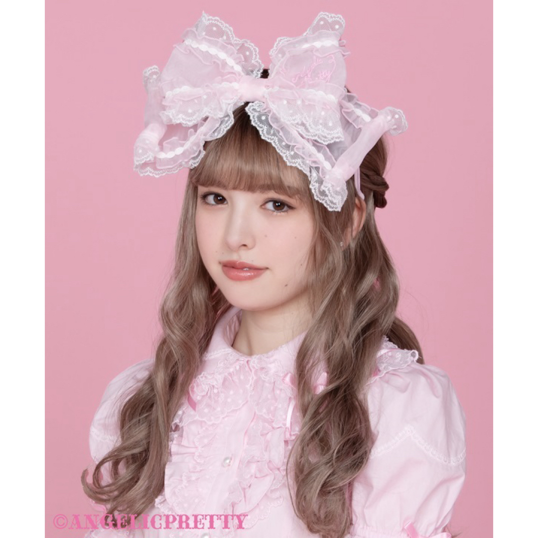 Angelic Pretty(アンジェリックプリティー)のangelic pretty フリルシースルーカチューシャ レディースのヘアアクセサリー(カチューシャ)の商品写真