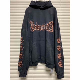 新品《 BALENCIAGA 》HEAVY METAL LOGO HOODIE