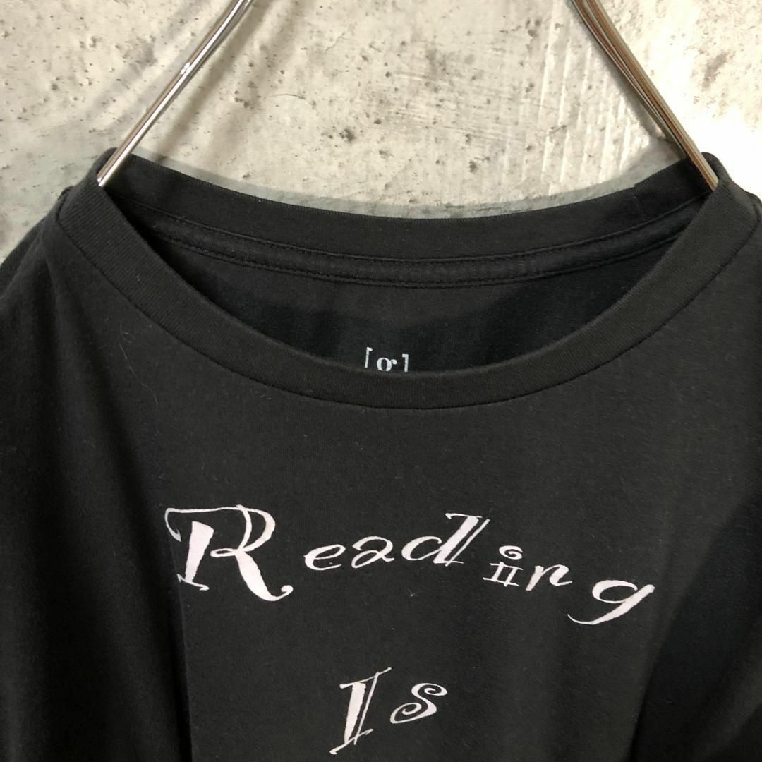 Reading is Lit メッセージ USA輸入 シンプル Tシャツ メンズのトップス(Tシャツ/カットソー(半袖/袖なし))の商品写真