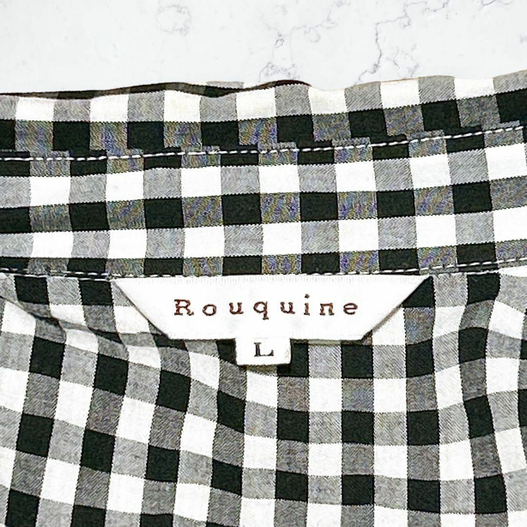 【Rouquine】ボタンダウンシャツ(L)ブラウス 7分袖 チェック柄 襟付き レディースのトップス(シャツ/ブラウス(長袖/七分))の商品写真