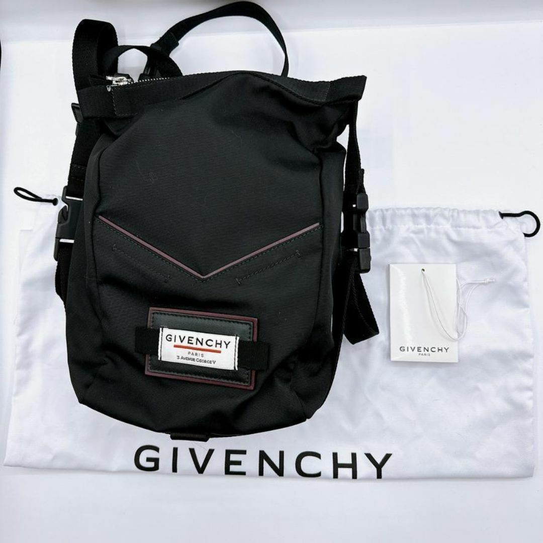 GIVENCHY(ジバンシィ)のジバンシィ ナイロン×レザー バックパック リュック メンズ ブラック メンズのバッグ(バッグパック/リュック)の商品写真