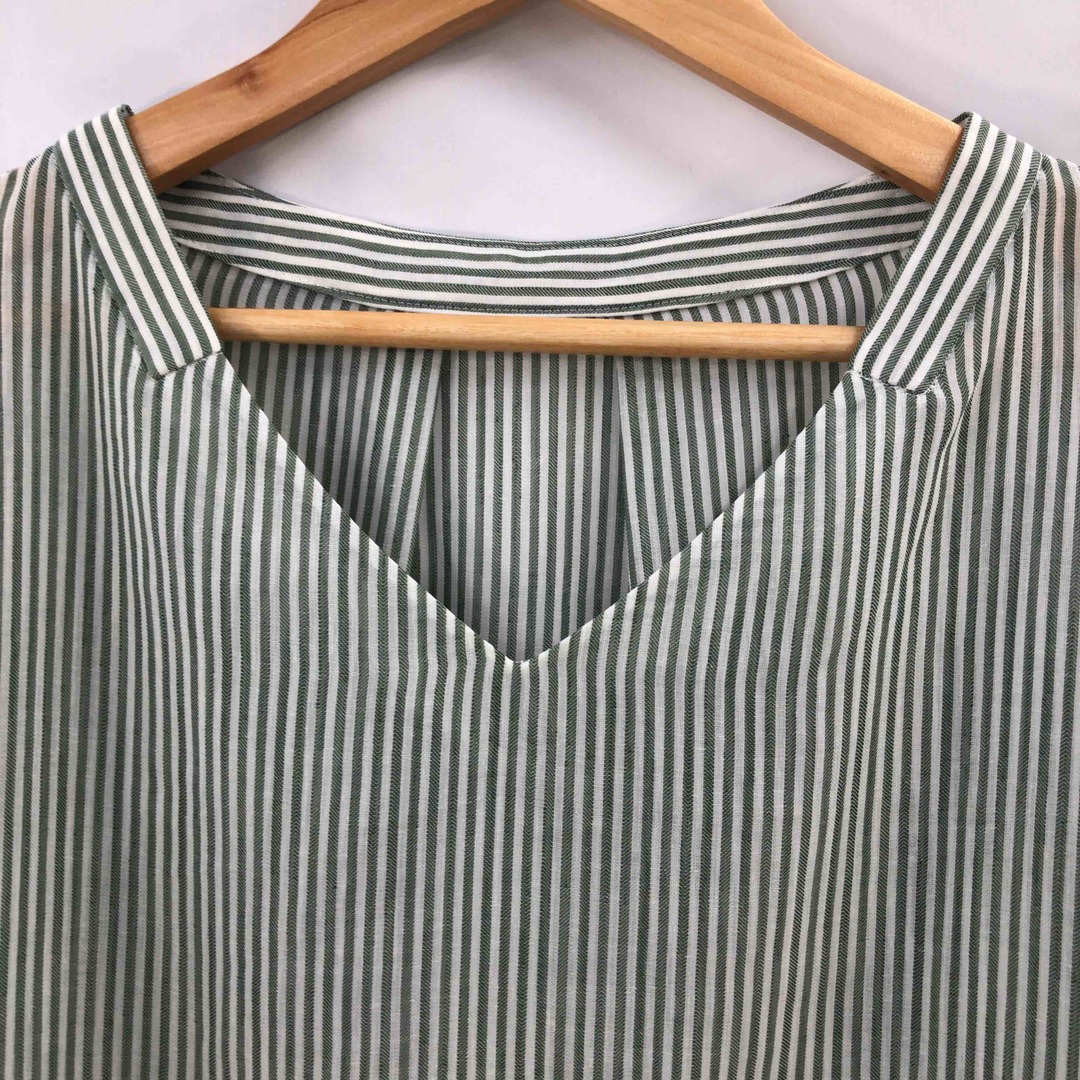 その他  レディース 半袖シャツ/ブラウス グリーン ストライプ柄 tk レディースのトップス(シャツ/ブラウス(半袖/袖なし))の商品写真