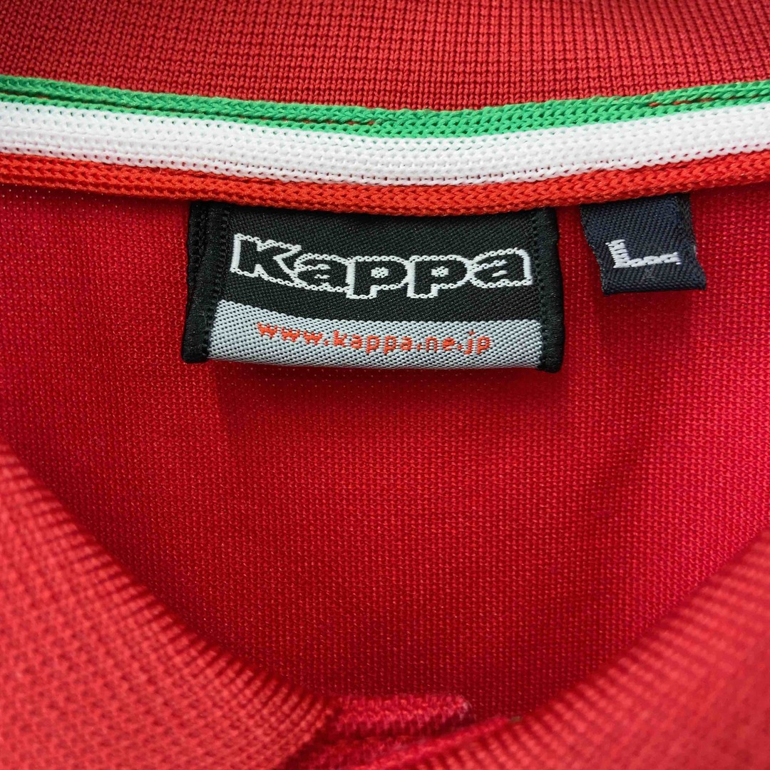 Kappa(カッパ)のkappa カッパ メンズ ポロシャツ レッド ワッペン メンズのトップス(ポロシャツ)の商品写真