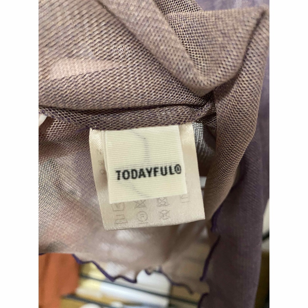 TODAYFUL(トゥデイフル)の【美品】TODAYFUL メッシュタートルトップス　シアーシャツ　グレーグレー レディースのトップス(シャツ/ブラウス(長袖/七分))の商品写真