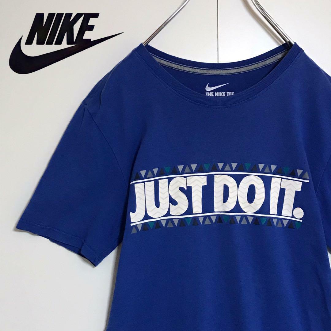 【スリムタイプ】ナイキ　JUST DO IT. Tシャツ　ブルー　H737 メンズのトップス(Tシャツ/カットソー(半袖/袖なし))の商品写真
