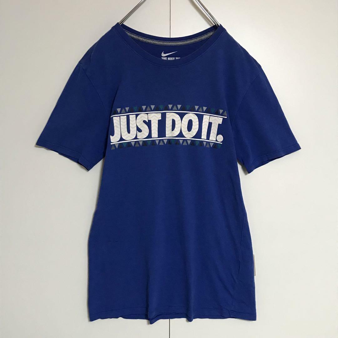 【スリムタイプ】ナイキ　JUST DO IT. Tシャツ　ブルー　H737 メンズのトップス(Tシャツ/カットソー(半袖/袖なし))の商品写真