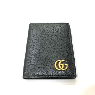 グッチ(Gucci)のグッチ GUCCI GGマーモント 428737 ICケース 名刺入れ カードケース レザー ブラック(パスケース/IDカードホルダー)