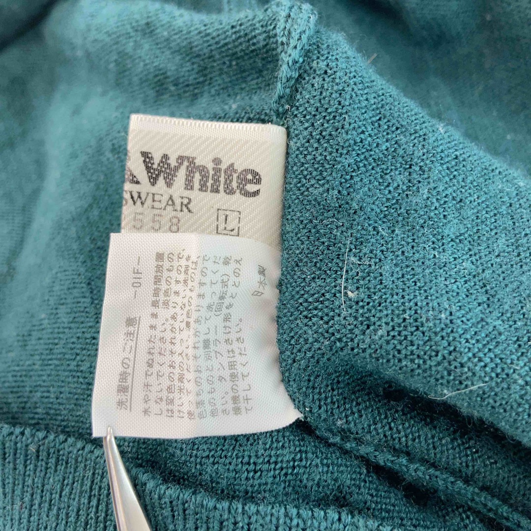 Black&White ブラックアンドホワイト メンズ ニット セーター グリーン ゴルフウェア 長袖 タートルネック メンズのトップス(ニット/セーター)の商品写真