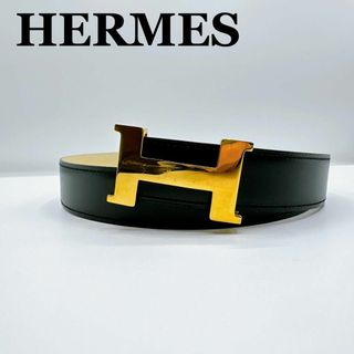 エルメス(Hermes)のエルメス ヴォースイフト H ベルト□A ブラック ゴールド レディース(ベルト)