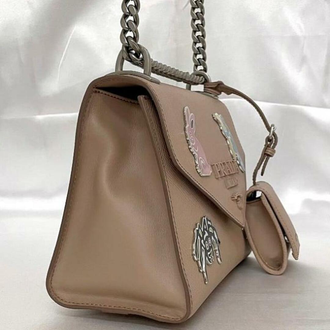 PRADA - プラダ チェーン ショルダーバッグ ベージュ 1BD127 美 PRADA - プラダ チェーン ショルダーバッグ ベージュ 1BD127 美