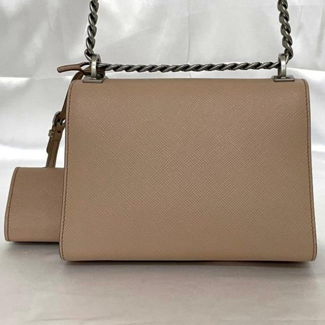 PRADA - プラダ チェーン ショルダーバッグ ベージュ 1BD127 美 PRADA - プラダ チェーン ショルダーバッグ ベージュ 1BD127 美