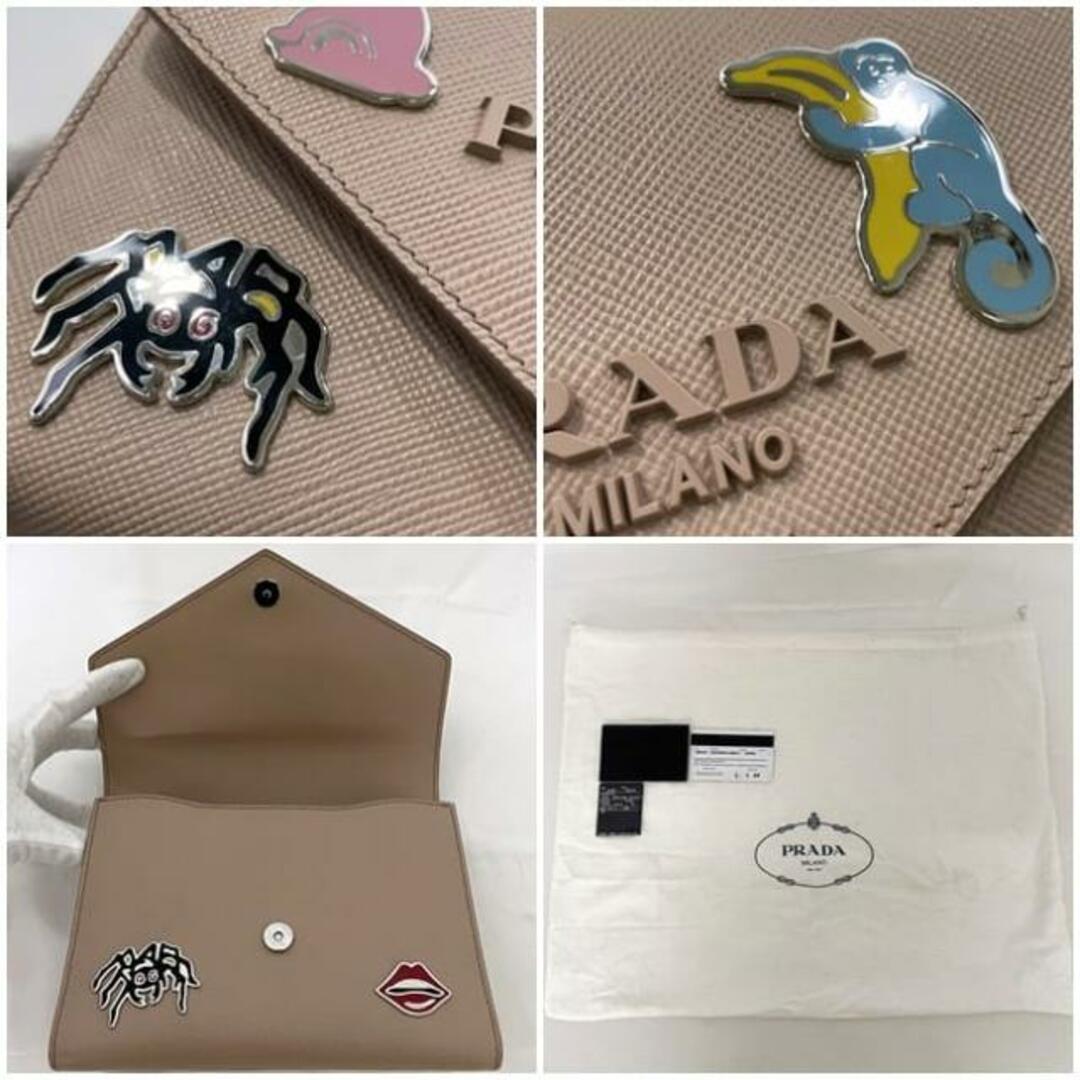 PRADA - プラダ チェーン ショルダーバッグ ベージュ 1BD127 美 PRADA - プラダ チェーン ショルダーバッグ ベージュ 1BD127 美