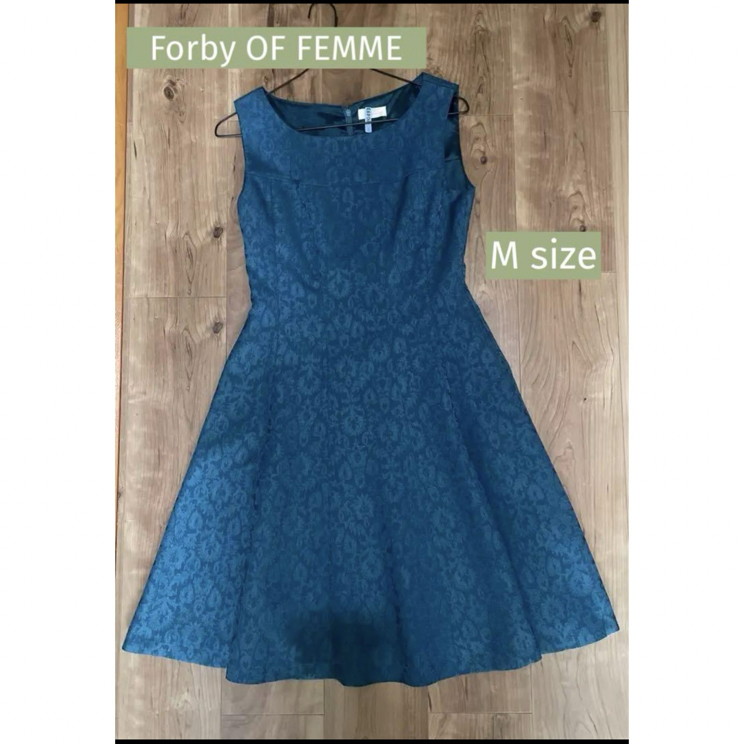 Forby OF FEMME 膝丈上ドレス　エメラルドグリーン レディースのワンピース(ひざ丈ワンピース)の商品写真