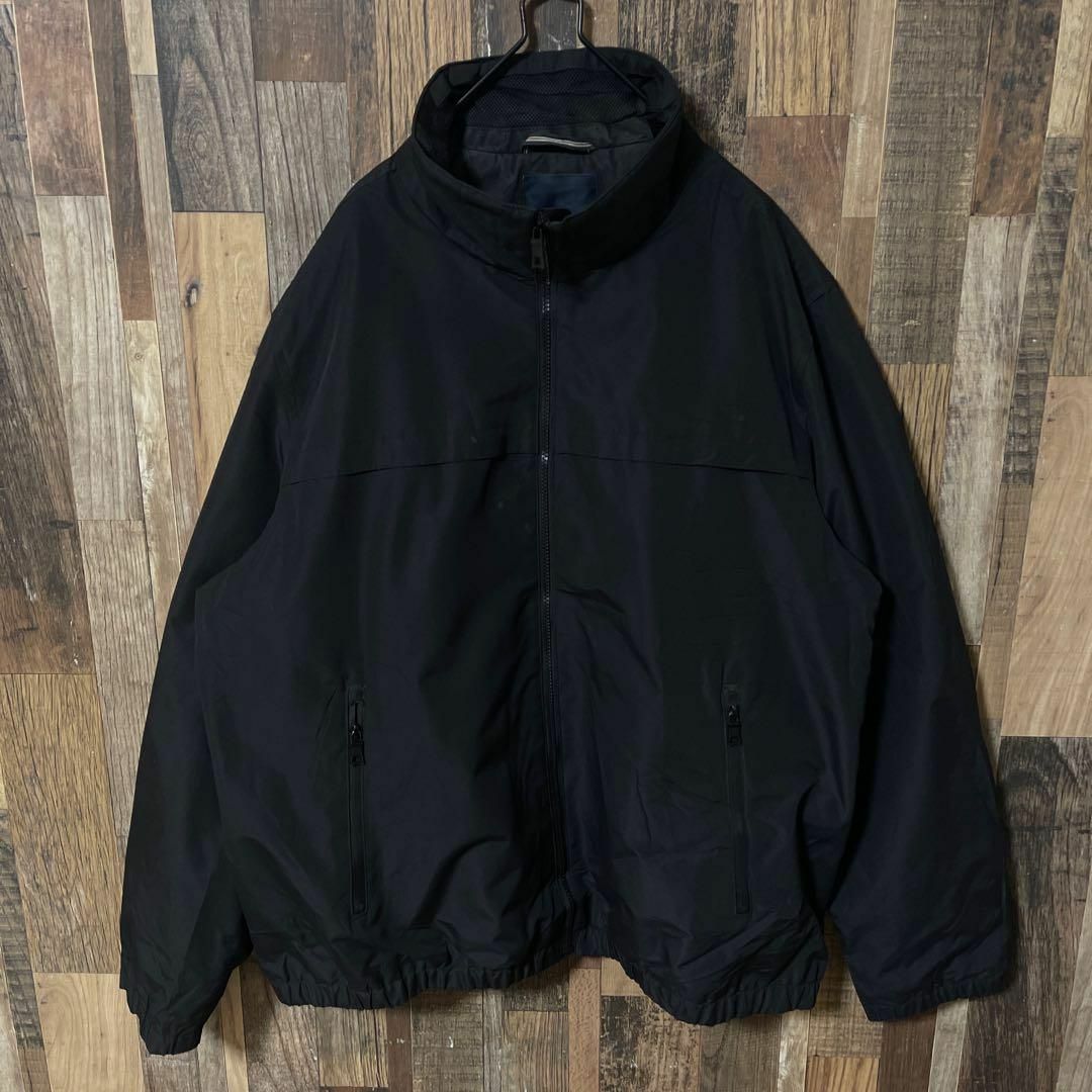 NAUTICA(ノーティカ)のノーティカ メンズ ナイロン ブラック 2XL 古着 90s 長袖 ジャケット メンズのジャケット/アウター(ナイロンジャケット)の商品写真