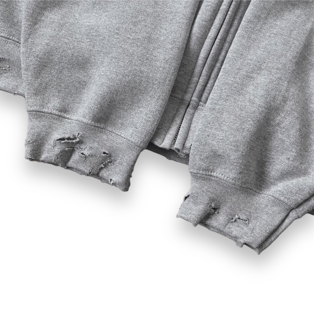 Damaged zip-up hoodie メンズのトップス(パーカー)の商品写真